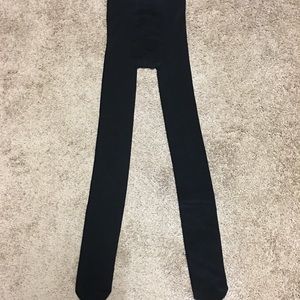 Black Lined Stockings with Feet